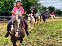 group horse riding