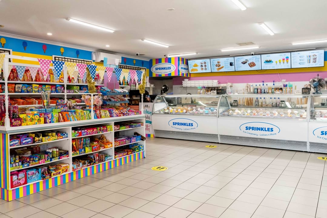 inside ice cream shop