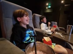 kids laughing at cinema