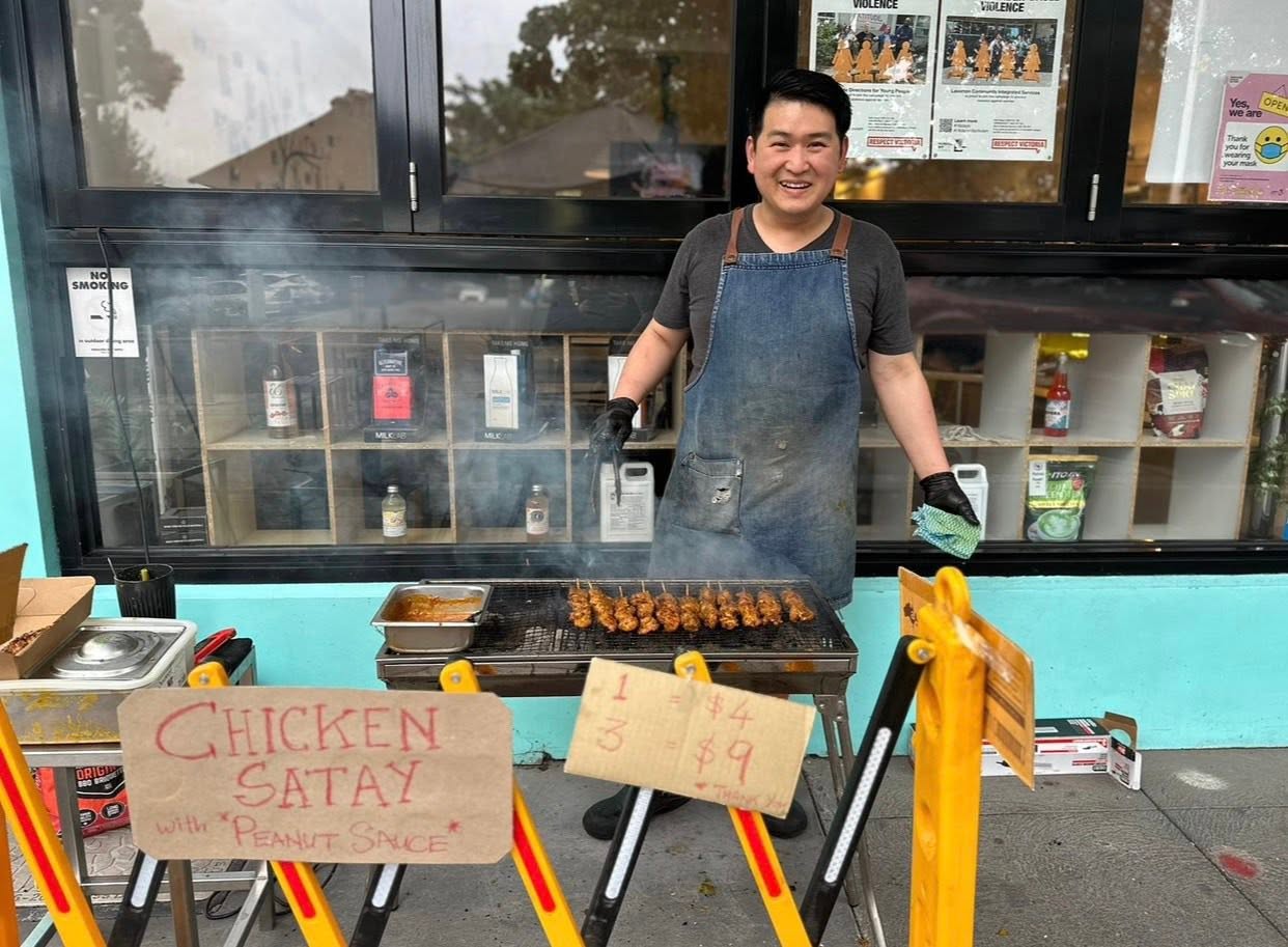 outdoor making skewers